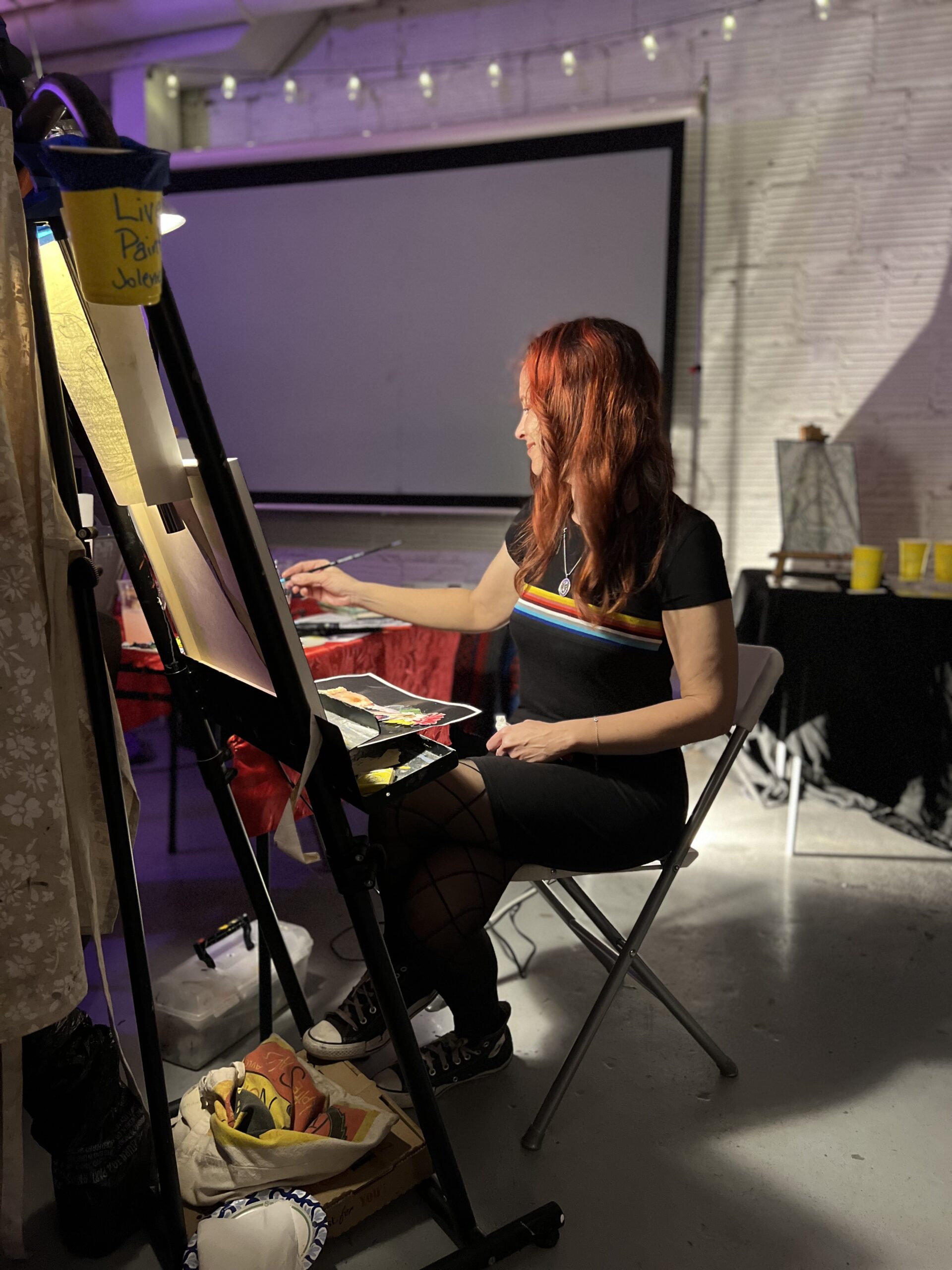 This Is My Oil Painting Process, A Sneak Peek Inside My Working Mind 6 jolene-live-painting-solune-coffee-jasmine-fundraiser.jpg