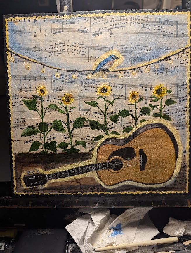 How I Use Oil Paint in My Mixed Media Art: 5 Inspiring Techniques 4 A commission that shows How I Use Oil Paint in My Mixed Media Art